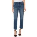 High Rise Straight Leg Stretch Denim Jeans