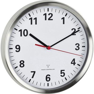 Tfa Dostmann - 60.3529.02 Funk Wanduhr 22 cm x 4.5 cm Aluminium Schleichendes Uhrwerk (lautlos),