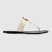Marmont Leather Thong Sandals With Double G