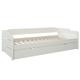 Lit avec lit gigogne pin massif blanc 90x200