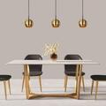 Modern 1-Light Gold Lights Metal Kitchen Island for Globe Shade 5.5 D X 7.5 H Industrial Contemporary Vintage Iron Dimmable