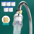 Fimeskey 1X Filter Faucet + 5 Filters Bathroom Sink Faucet Water Purifier Faucet Water Purifier Sink Faucet Head Water Saving Extension Nozzle Faucet Filter Kitchen + 5 Filters