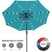 ABCCANOPY 7.5FT Durable Solar Led Outdoor Patio Umbrella with 32LED Lights Turquoise