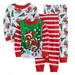 Rudolph The Red-Nosed Reindeer 4-Piece Cotton Christmas Pajama Set Size 4T