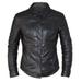 Unik 6846-00-BLK-M Premium Leather Motorcycle Biker Leather Shirt Jacket for Ladies Black - Medium