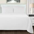 extra soft all season 100% brushed cotton flannel solid bedding duvet cover set - white king/california king size