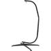 Hammock Swing Stand - Solid Frame Hanging Hammock C Chair Stand For Indoor/Outdoor Use - Heavy Duty Steel 330LBS Capacity Durable And Versatile Black