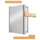 Outdoor Kitchen Access Door 17x24 Inch 304 Stainless Steel Single Access Door with Recessed Handle Single Wall Construction Vertical Door for BBQ Island Outdoor Kitchen Grilling Station