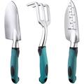 Garden Tool Set 3-piece Heavy-duty Gardening Tool Cast Aluminum with Soft Rubber Non-slip Handle Durable Garden Hand Tools