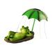 Solar Frogs Garden Decor Light Outdoor Statue Solar Light Sculpture Lights Solar Frogs Pond Statues Cute Frogs Lights Funny Creatives Frogs for Yard Lawns Patio
