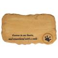 Weatherproof Resin Pet Memorial Garden Stone - Tribute Tombstone for Outdoor Yard Garden Decoration Sand Color Cat Shape Design for Beloved Pet Remembrance