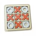 Almencla 2xWooden Board Tic TAC Toe Game XO Table Toy Puzzle Games Leisure Intelligent Brain Teaser for Entertainment Coffee Table Decor Multi 4 Pcs