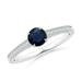 Angara Natural 0.6 Ct. Blue Sapphire with Diamond Vintage Inspired Ring in 14K White Gold for Women (Ring Size: 3.5)