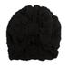 Lovskoo Baby Boys And Girls Turban Big Hair Bow Baby Hat Soft Beanie Cap Newborn Infant Toddler Kid Headwrap Black