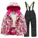 Kids Lined Ski Jacket & Pants Set Winter Snowboarding Rain Coats Girls Boys Winter Warm Snow Suits 12 10 Years-12 Years