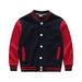 Riforla Toddler Kids Boys Casual Jacket Coat Long Sleeve Outerwear Baseball Coat Windbreaker Navy L