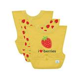 Green Sprouts Pull Over Food Bib Yellow Berries 6 18 Months