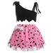 Bjutir Cute Outfits Set For Boys Girls Toddler Kids Caveman Dog Bones Historical Cavegirl Vest Tops Mesh Tulle Skirts Princess Outfits