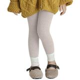 Toddler Baby Girls Casual Tights Leggings Fleece Sherpa Solid Color Thermal Footless Tight Stockings Winter Warm Soft Elastic Bottom Pants