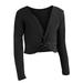 Bjutir Casual Long Sleeve Tops For Toddler Autumn Winter Girls Warm Solid Color Blouse Ballet Wrap Tops Velvet Dance Sweater