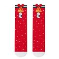 BOLUOYI Toddler Socks Boy Girl Knee High Cartoon Socks Toddler Kids Unisex Warm Thick Cotton Socks Santa Christmas Socks Long Stockings