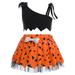 Bjutir Cute Outfits Set For Boys Girls Toddler Kids Caveman Dog Bones Historical Cavegirl Vest Tops Mesh Tulle Skirts Princess Outfits