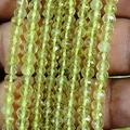 Lemon Topaz Micro-Faceted AAA Quality Semi-Precious Beads Gemstone Strand For Jewelry Making DIY Jewelry Supply For Bracelet 1 Strand 13â€�Inch 3-4Mm (RLLT-70002)