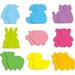 540 Pieces Cartoon Animal Sticky Notes Bright Colorful Sticky Pad Cute Cartoon Memo Neon Colors Self Sticky Note Pads for Reminders Office School and Home 9 Styles 30 Sheets Per Pad 7 x 6 cm