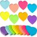 24 Pcs Heart Shape Lined Sticky Notes Graduation Gifts Employee Cute Sticky Notes Bright Colorful Sticking Power Memo Pads Self Sticky Note Pads for Office School 3x3 Inch(Bright Colors) 3 x 3 inches