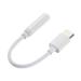 PETSOLA 2xUSB 3.1 Type C Male to 3.5mm AUX Female Earphone Audio Adapter Cable White White 3 Pcs