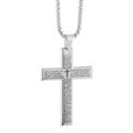 Cross Necklace for Men Women Silver Black Gold Cross Necklace Prayer Stainless Steel Plain Cross Pendant V6W5