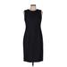 Calvin Klein Cocktail Dress - Sheath: Black Jacquard Dresses - Women's Size 8