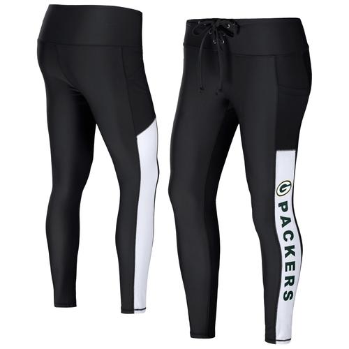 Damenbekleidung von Erin Andrews Schwarze Leggings der Green Bay Packers