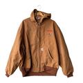 Carhartt Jackets & Coats | Carhartt Jacket Mens 2xl Brown Duck Canvas Work Coat Hooded Lined Embroidered | Color: Brown | Size: Xxl
