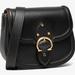 Coach Bags | New Coach Black Glovetanned Leather Saddle Bag With Guitar Strap | Color: Black | Size: Os