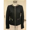 Michael Kors Jackets & Coats | Michael Kors Black Wool Blend Jacket W/ Silver Chain Link, Size 2 (Us) Nwt! $195 | Color: Black | Size: 2