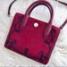 Nine West Bags | Embroidered Maroon Suede Handbag / Crossbody | Color: Purple/Red | Size: Os