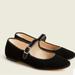 J. Crew Shoes | New! Jcrew Black Velvet Mary Jane Flats Sz 12 | Color: Black | Size: 12