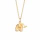 Gold Plated Origami Elephant Necklace