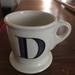 Anthropologie Dining | Anthropologie Initial “D” Monogrammed Mug | Color: Black/White | Size: Os