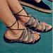 Free People Shoes | Farylrobin + Free People Vega Gemma Lace Up Sandal | Color: Black/Gray | Size: 9