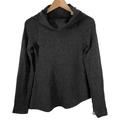 Anthropologie Sweaters | Moth Anthropologie 100% Cashmere Cowl Neck Sweater Xs Charcoal Gray Velvet Cuffs | Color: Black/Gray | Size: Xs