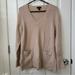 J. Crew Sweaters | J.Crew V Neck Tunic Beige/Light Brown Sweater Merino Wool Blend Medium | Color: Tan | Size: M