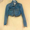 Free People Jackets & Coats | Free People Womans Denim Cropped Jean Jacket Size Xs 2 | Color: Blue | Size: Xs