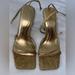 Zara Shoes | New Zara Gold Shoes Size 37 | Color: Gold | Size: 6.5