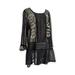 Free People Dresses | Free People Edwardian Dropped Waist Pintucked Lace Sheer Gothic Mini Dress M | Color: Black/Cream | Size: M