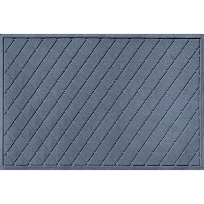 WaterHog Argyle Indoor/Outdoor Door Mat by Bungalow Flooring in Bluestone (Size 2'W X 3'L)