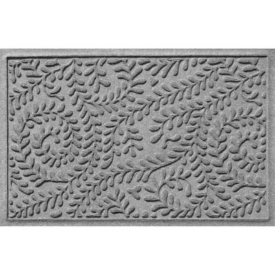WaterHog Boxwood Indoor/Outdoor Door Mat by Bungalow Flooring in Medium Gray (Size 3'W X 5'L)