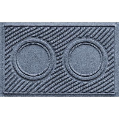 Dog Bowl Waves Pet Feeder Mat by WaterHog in Bluestone