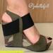 Nine West Shoes | Nine West Camo Wedge Sandal | Color: Black/Green | Size: 11